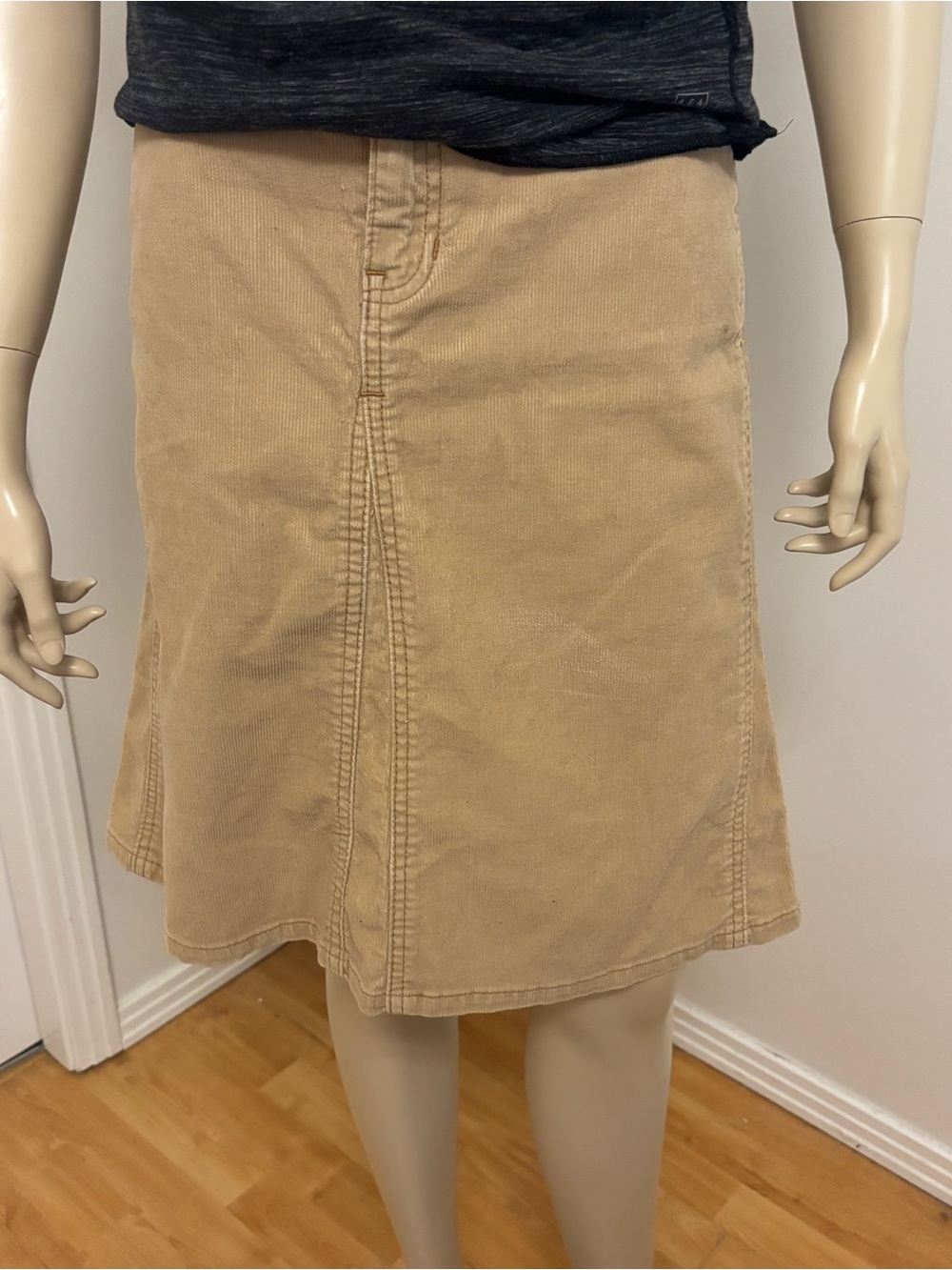 GAP Tan Corduroy A-Line Skirt